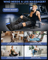 Musugy leg massager with nine intensities to tailor pressure