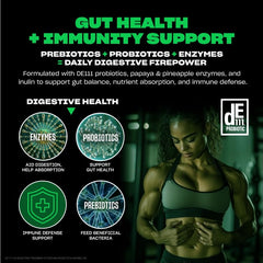 Mutant Big Greens daily-use routine in a glass with chocolate flavor.