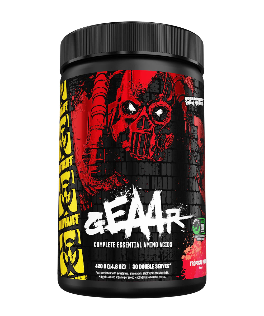 Mutant GEAAR bottle overview highlighting workout-ready formula for hydration