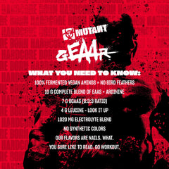 Mutant GEAAR electrolyte blend featuring coconut water for hydration