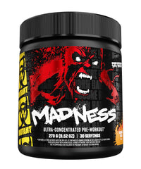 Mutant Madness blue raspberry powder scoop energizing your workout