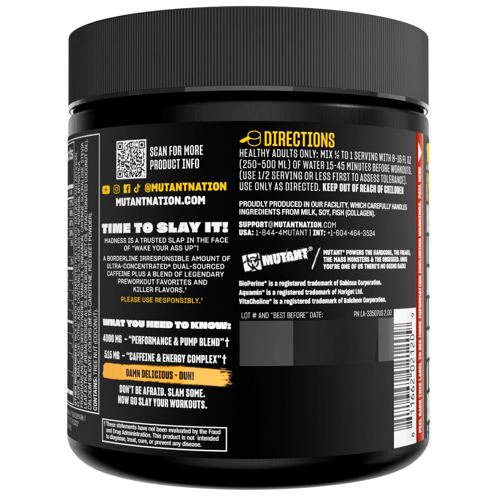 Mutant Madness Pineapple flavor shot during training.