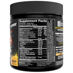 Mutant Madness stack with BCAAs for workouts.