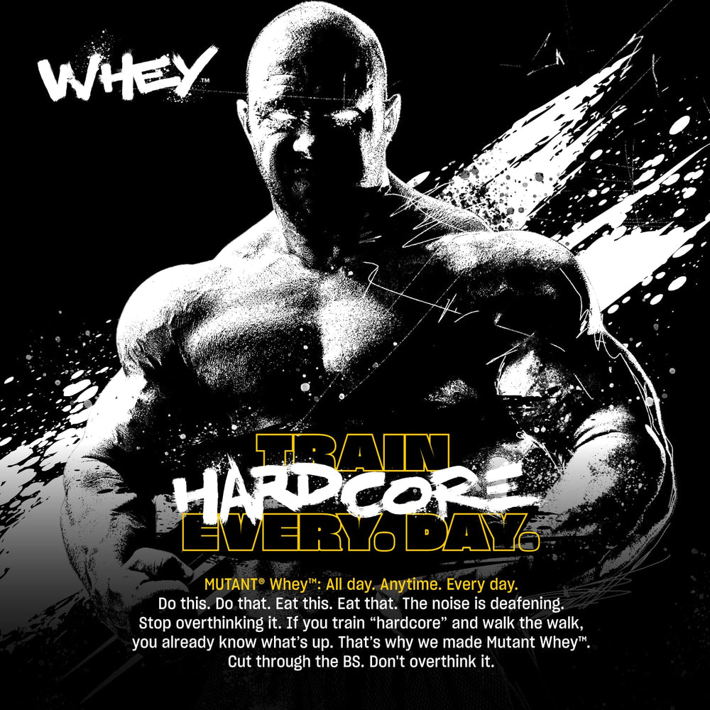 Mutant Whey Closeup Scoop highlights convenient serving size for fast protein