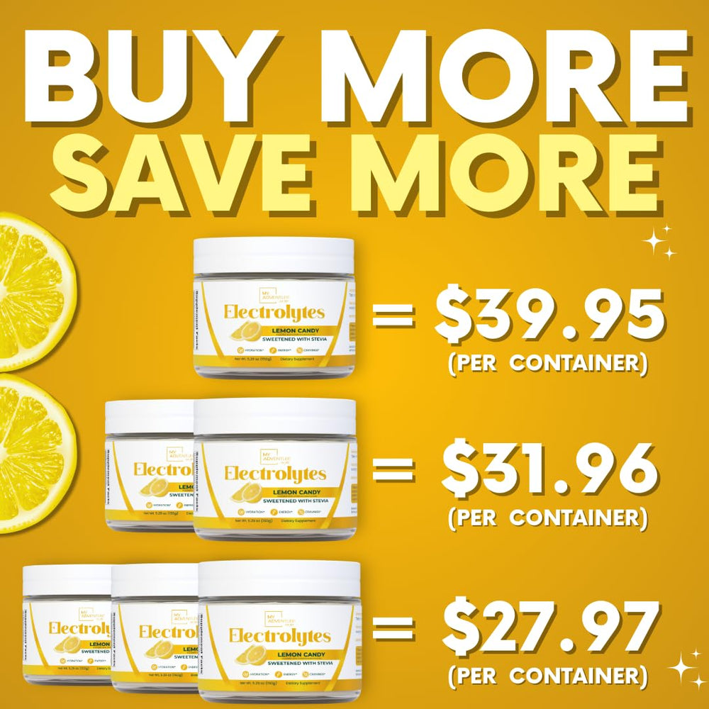 My Adventure to Fit on-the-go hydration with lemon aroma.