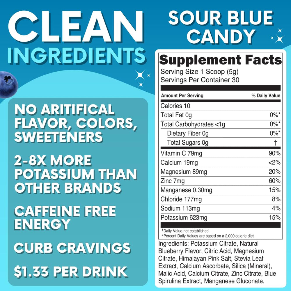 My Adventure to Fit electrolytes powder scoop showing sugar-free Stevia-sweetened flavor