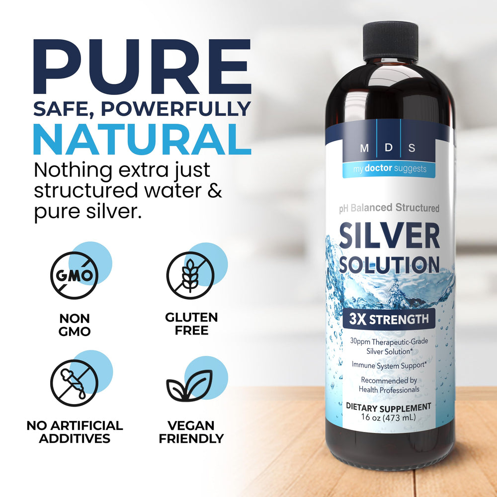 My Doctor Suggests 30ppm structured silver bottle close-up