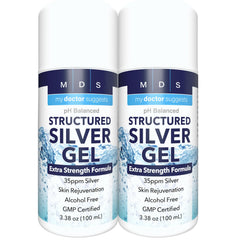 My Doctor Suggests Colloidal Silver Gel bottle shows potency and clarity for topical care.