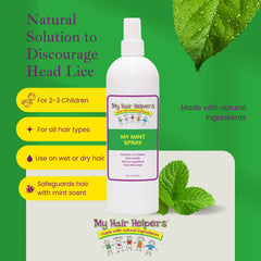 MY HAIR HELPERS Mint Lice Spray simple application steps to follow