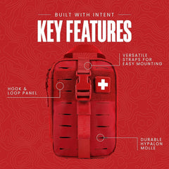 Durable Hypalon MOLLE panel keeps essentials secured on your backpack.