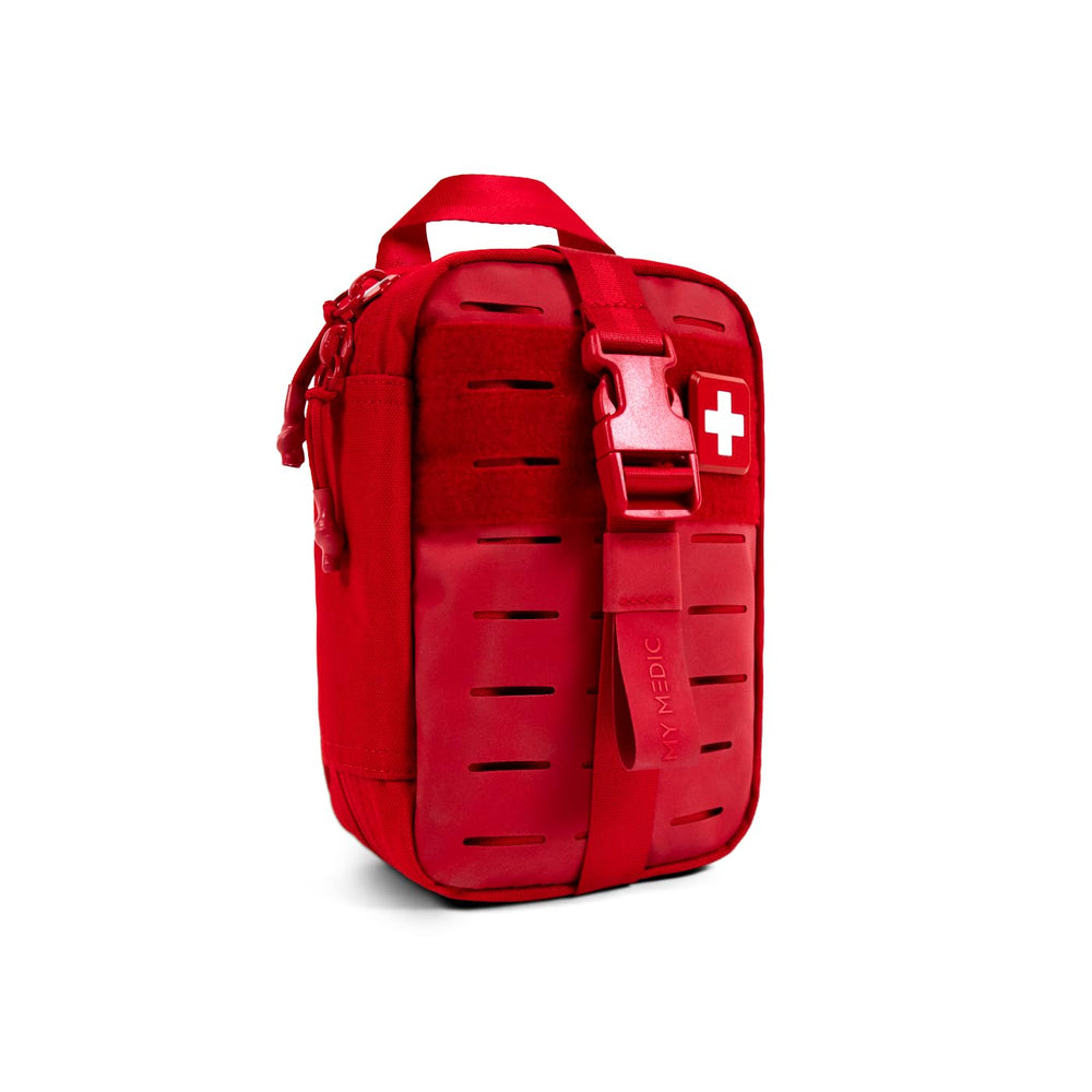 My Medic MyFak Mini Pro first aid kit for camping setup keeps essentials within reach.