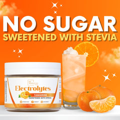 My Adventure to Fit Tangerine electrolytes on-the-go glass for refreshing hydration.