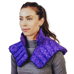 MyCare weighted neck and shoulder wrap provides secure hands-free relief.