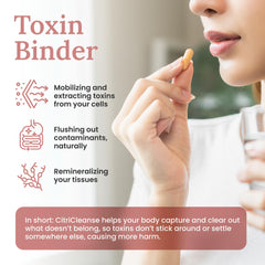 Myers Detox CitriCleanse capsules ready for daily use with water.