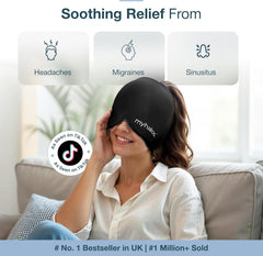 MyHalos Migraine Relief Cap side view, stays colder longer thanks to extra gel.