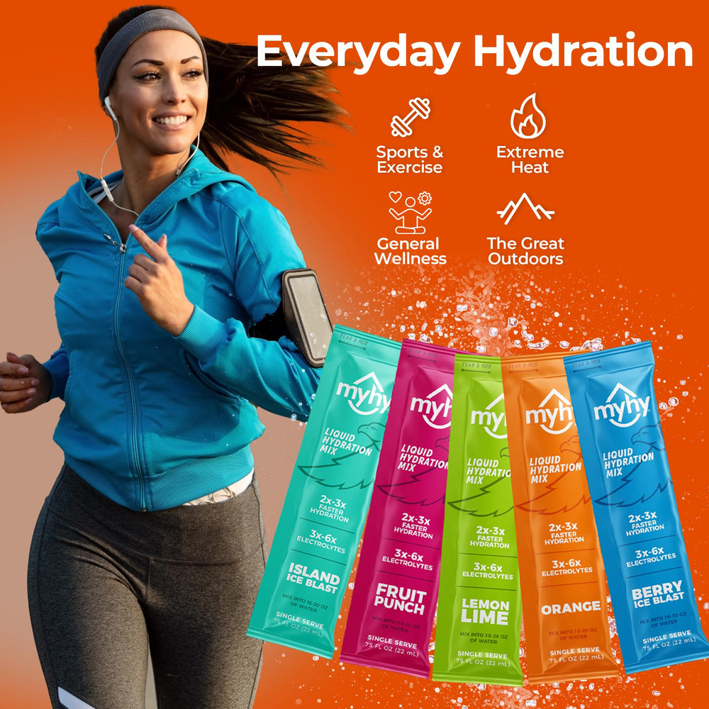 MyHy travel hydration packets compact for on-the-go use