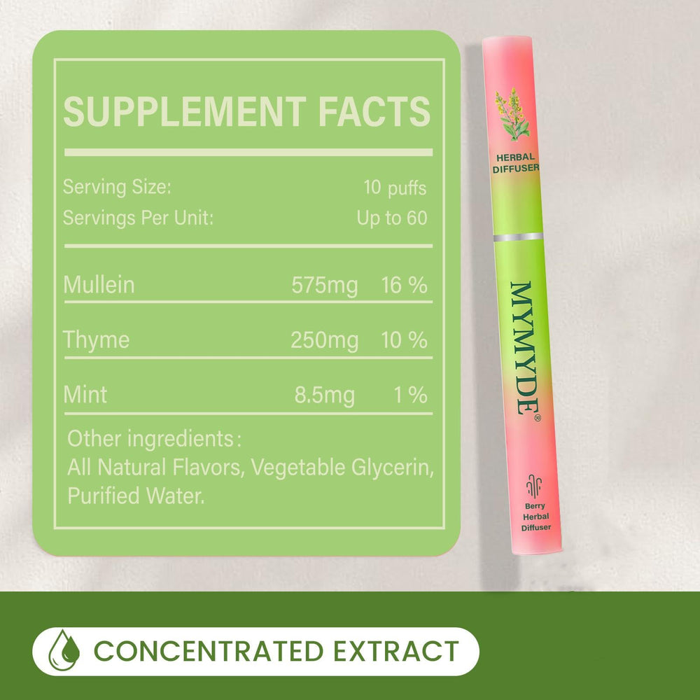 MYMYDE Mullein Diffuser Pen long-lasting formula for 1500+ uses.