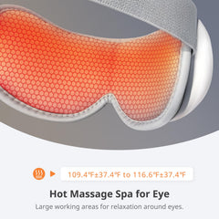 Mynt Eye Massager heat function and controls for customizable comfort.