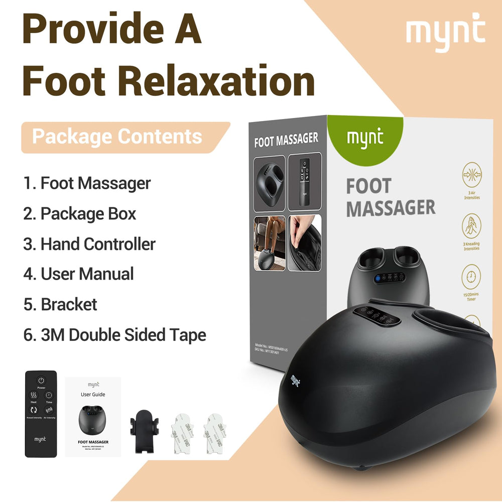 Mynt Shiatsu Foot Massager fits feet up to 14 inches for larger feet