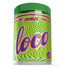 MyoBlox Loco pre-workout front label highlights bold branding and focus potential.