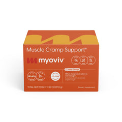 MYOVIV bottle with orange flavor for on-the-go cramps relief.