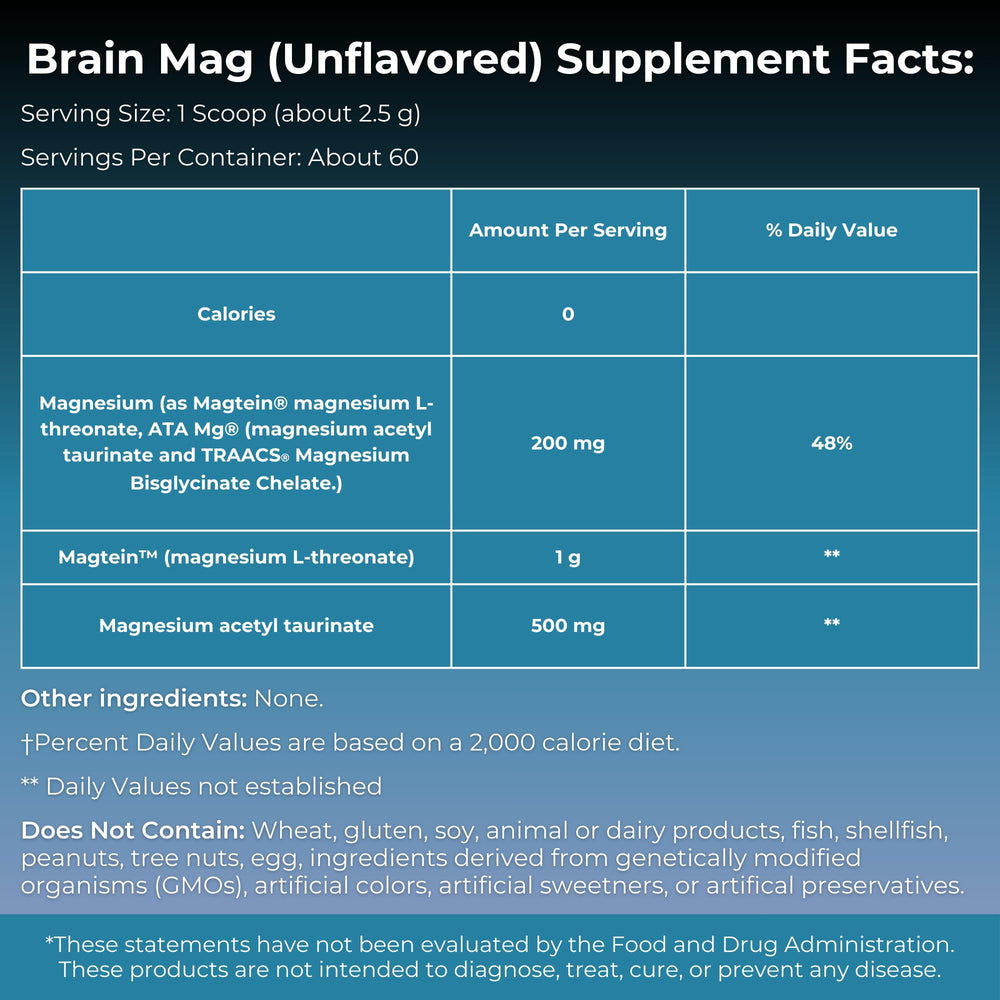 MYOXCIENCE Brain Mag scoop beside powder for precise daily dosing.