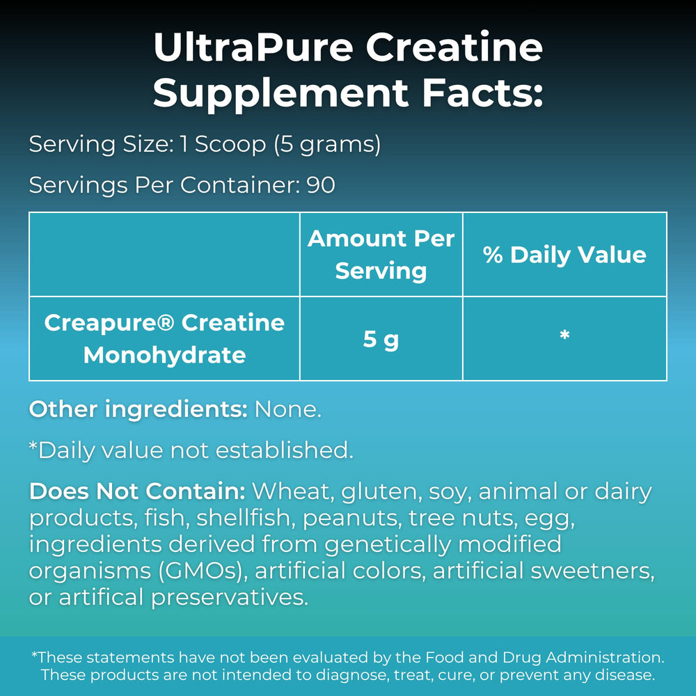MYOXCIENCE Creapure Creatine scoop showing precise 5g serving