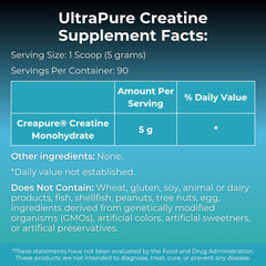 MYOXCIENCE Creapure Creatine scoop showing precise 5g serving