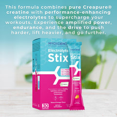MYOXCIENCE Electrolyte STIX with real salt detail highlights mineral balance for better hydration.