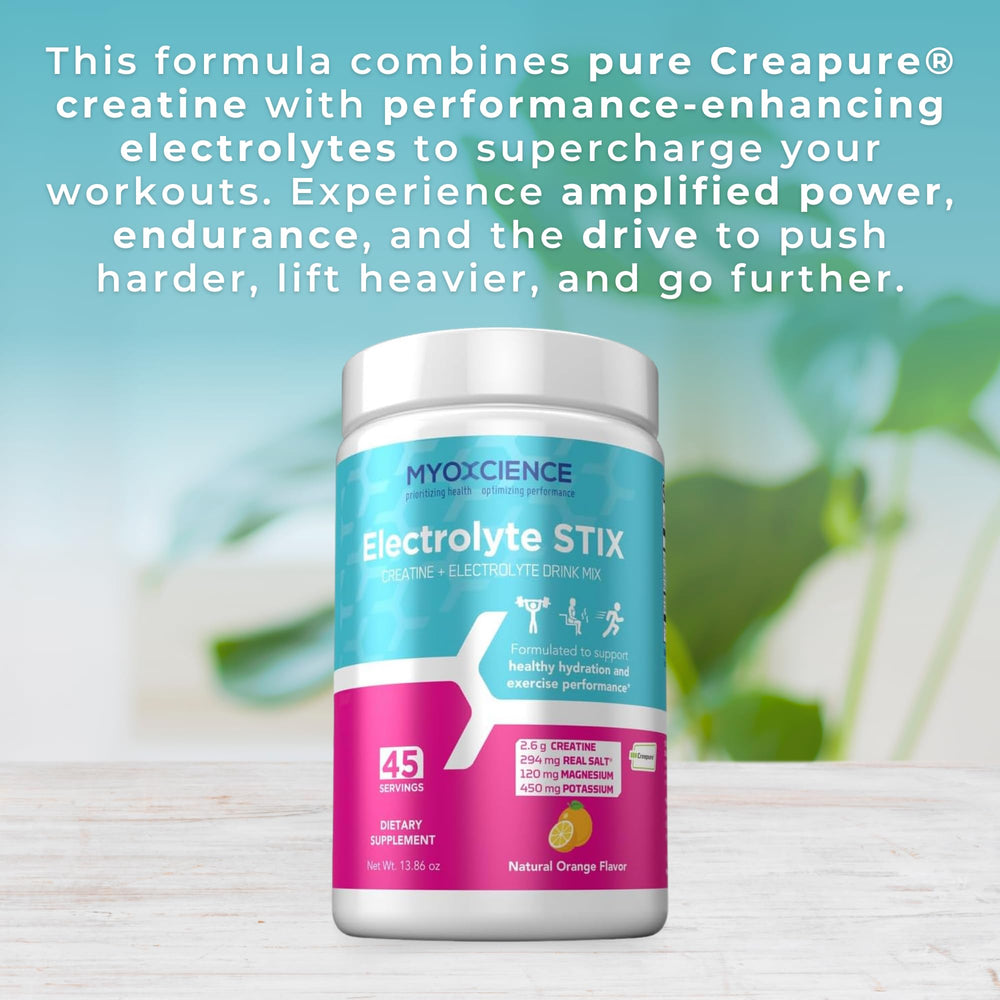 MYOXCIENCE Electrolyte STIX travel sticks ready for on-the-go hydration