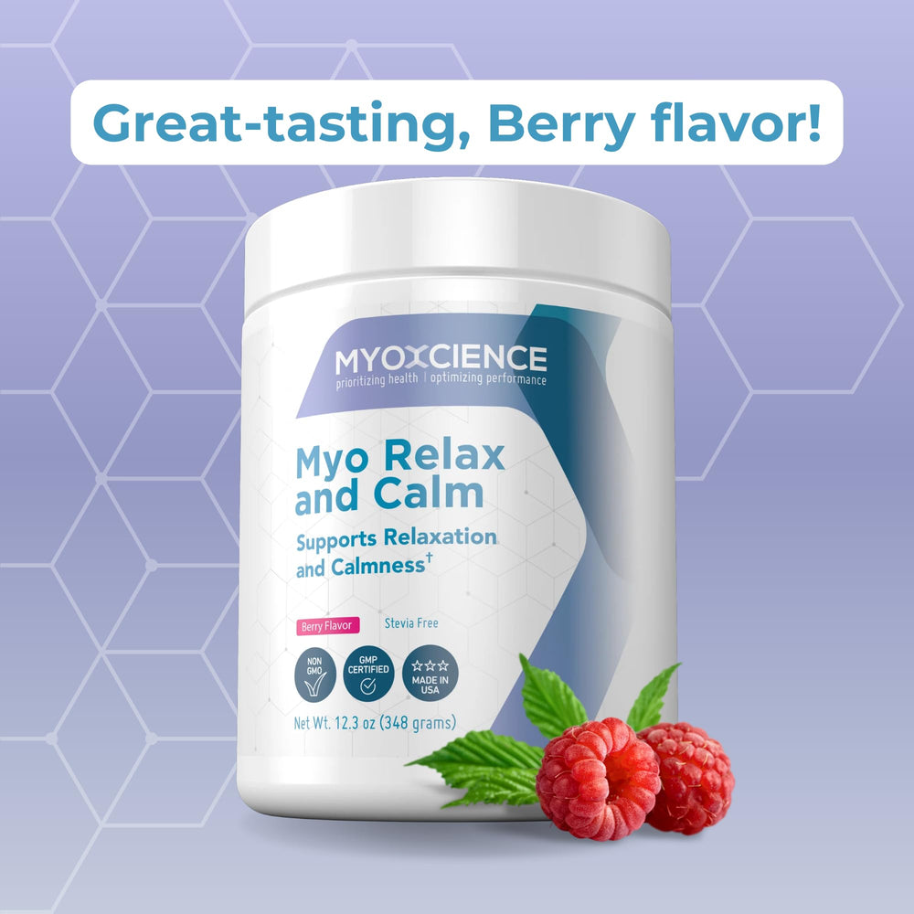 MYOXCIENCE Myo Relax box communicates a clean, allergen-free formulation.