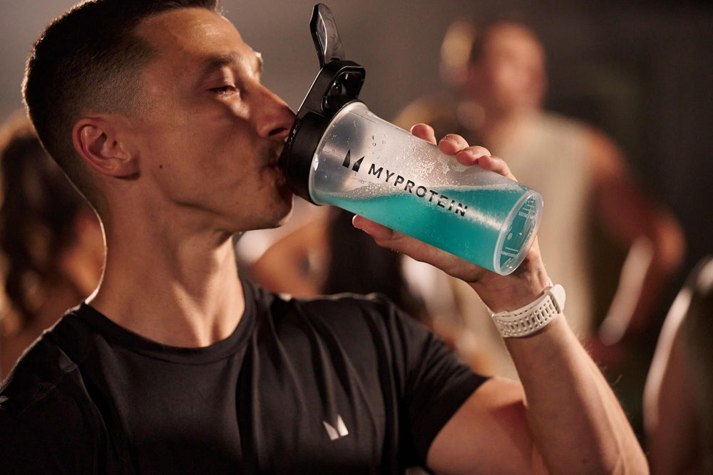 Myprotein Clear Whey Isolate blue raspberry shaker for easy mixes