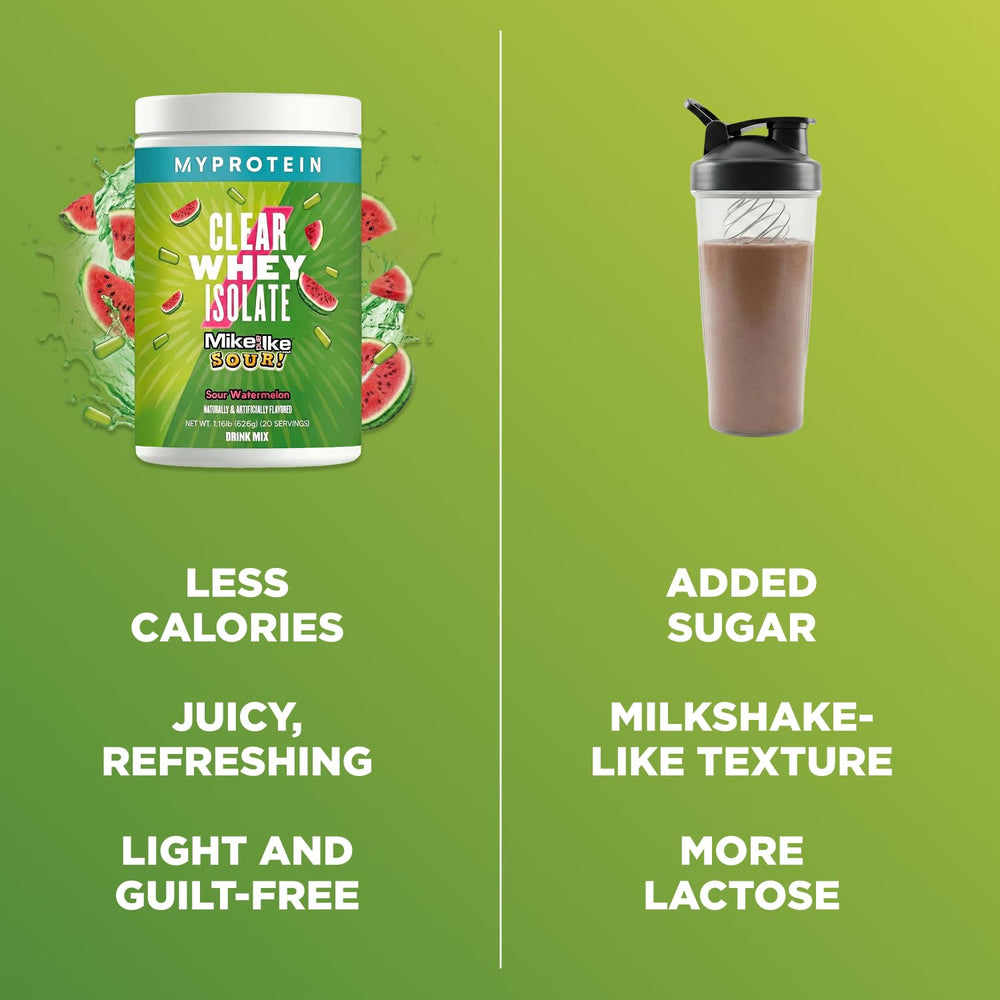 Myprotein Clear Whey Isolate shake in glass, illustrating a versatile post-workout option.