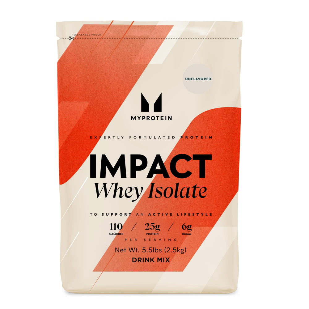 Myprotein Impact Whey Protein Isolate unflavored tub for versatile daily protein supplementation