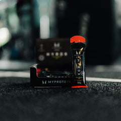 Myprotein Pro X HYROX Energy Gel with electrolytes during training.