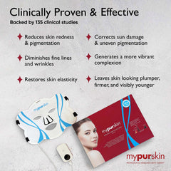 mypurskin Pro Grade Mask packaging with eye shades for comfortable use.