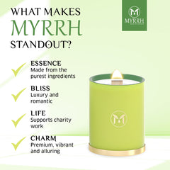Myrrh Bliss bathroom scene with spa-like relaxation and lemongrass