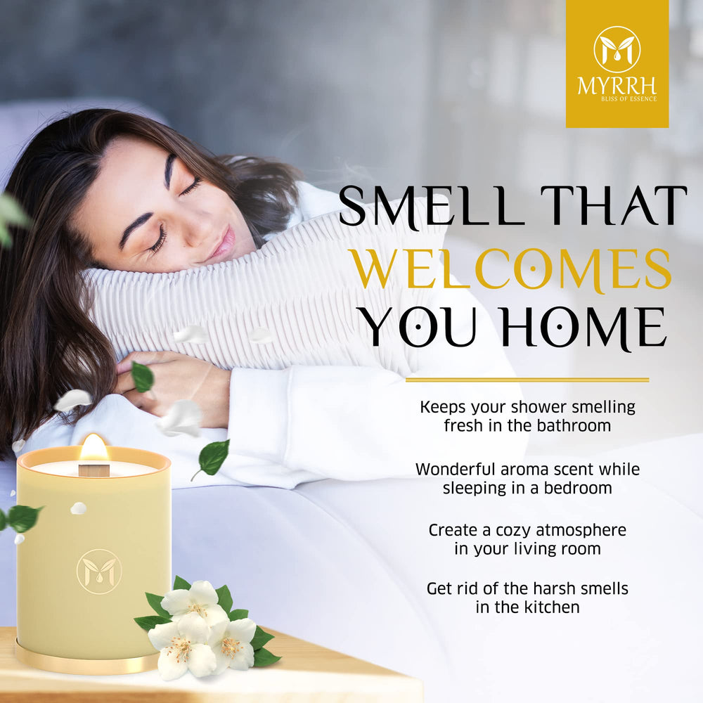Myrrh Bliss candle offers up to 80 hours burn.