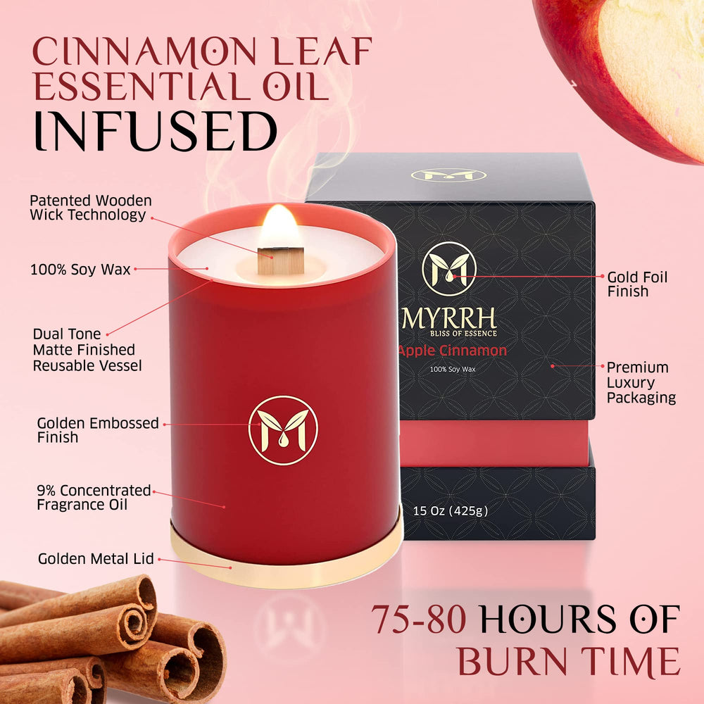 Myrrh Bliss of Essence gift-ready candle ideal for birthdays and holidays
