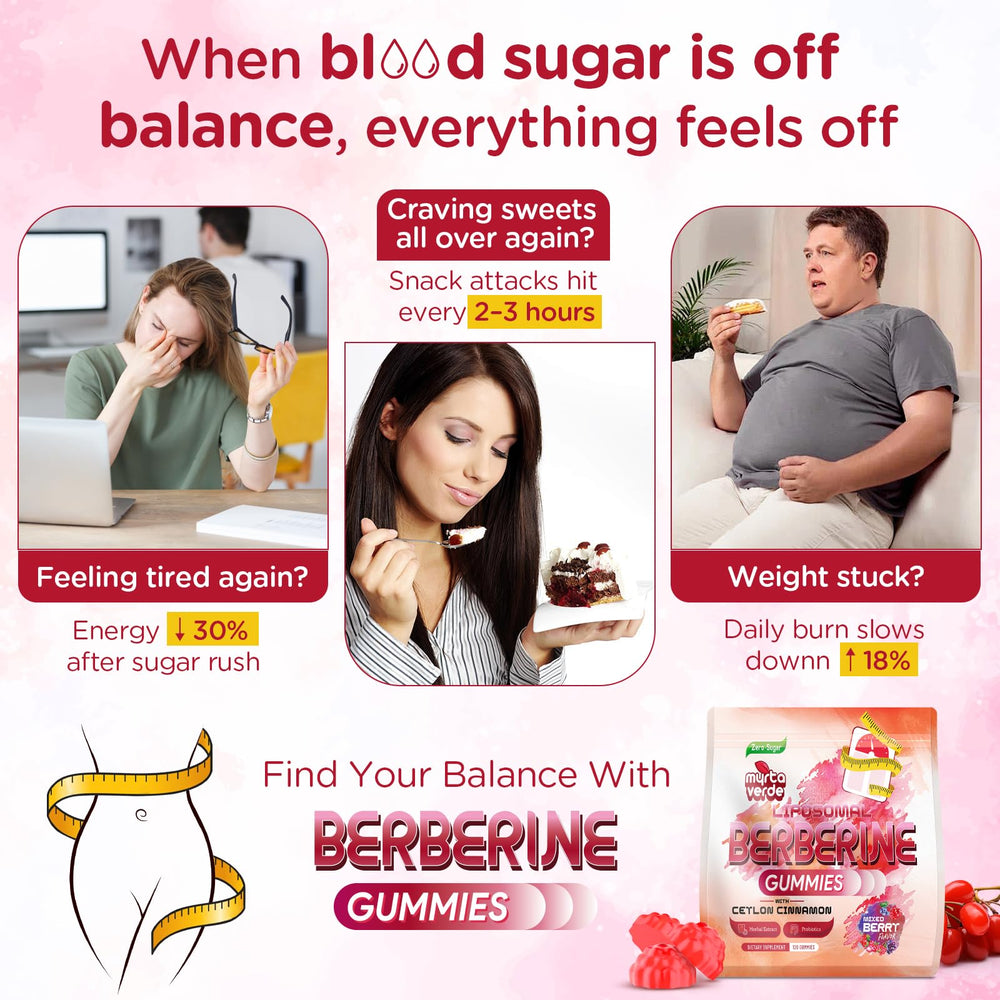 Myrtaverde berberine gummies packed in a pouch enable easy on-the-go dosing.