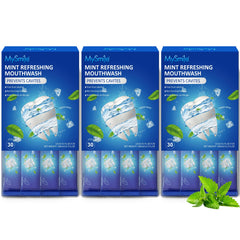 MySmile strip packaging shows 12ml single-use sachets for travel-friendly freshness.