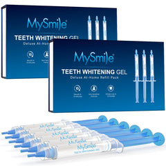 MySmile refill pack with six 3ml tubes for at-home whitening sessions.