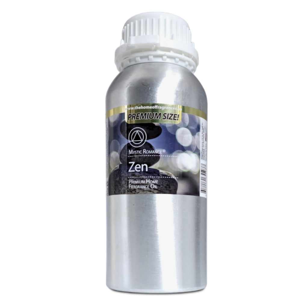 Mystic Romance My Way Zen bottle closeup, premium diffuser oil for homes.