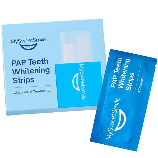 MySweetSmile teeth whitening strips box for home use