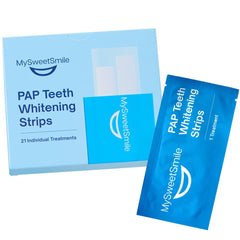 MySweetSmile teeth whitening strips box for home use