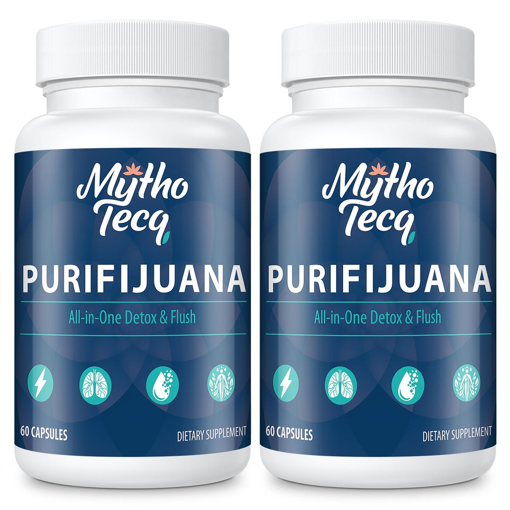 MythoTecq detox bottle front showing premium herbal cleanse for daily wellness
