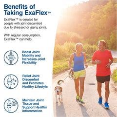 ExaFlex bottle label shows Made in the USA quality.
