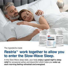 N-Labs Restria nighttime scene emphasizing restful joints and sleep