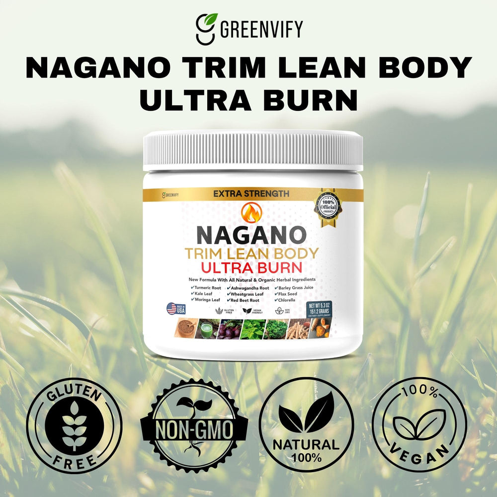 Nagano Trim Lean Body Ultra Burn being poured into a glass, suggesting a detox-friendly beverage.
