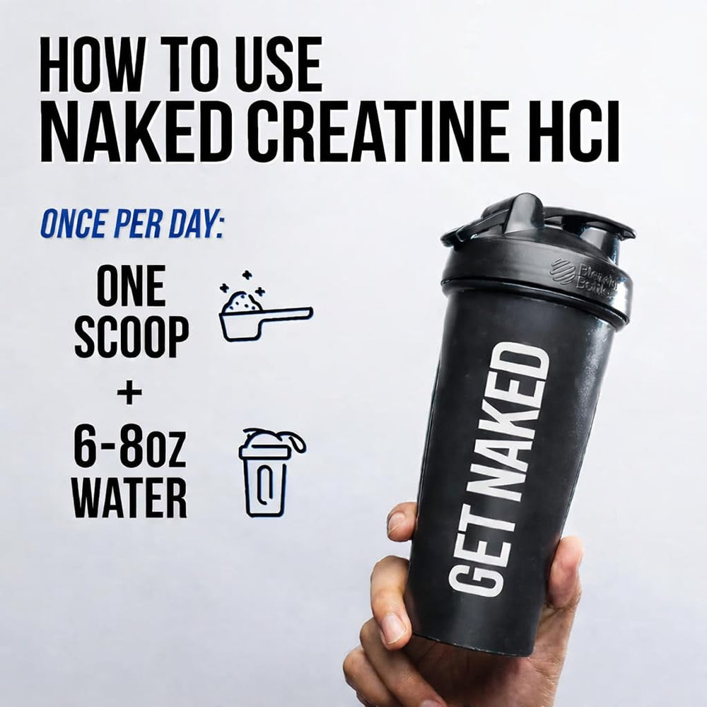 NAKED Lean Creatine HCl finished glass with raspberry lime taste